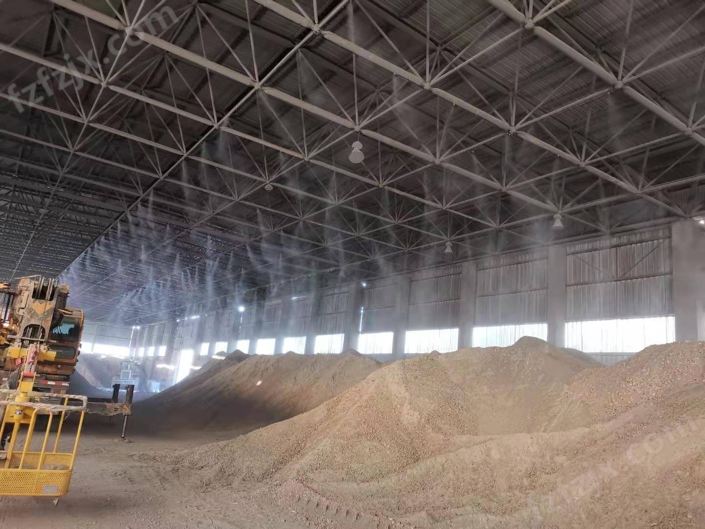 郑州砂石厂雾桩喷雾降尘系统安装